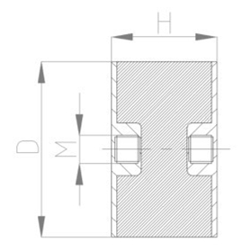 JNDE型<a href='http://' target='_blank'><u>橡膠減震器</u></a>結(jié)構(gòu)